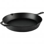 Ozark Trail Pre-seasoned 15" Cast Iron Skillet with Handle and Lips