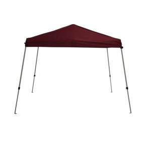 Ozark Trail 10'FT x 10'FT Instant Slant Leg Canopy, Watermelon Red, outdoor canopy