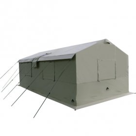 Ozark Trail 10-Person 20x10 Outdoor Wall Tent with Stove Jack, 1 Room, Beige