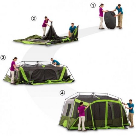 Ozark Trail 9 Person 2 Room Instant Cabin Tent with Screen Room