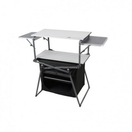 Ozark Trail Kitchen Camping Table, Silver