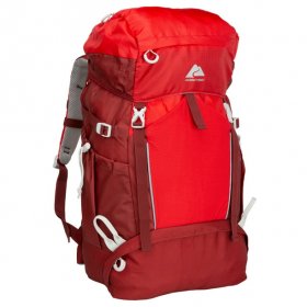 Ozark Trail 47 Liter Hydration Compatible, Hiking, Camping, Travel Backpack, Red, Unisex