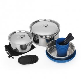 Ozark Trail 22-Piece Mess Kit and Pans Set with Mesh Carrying Bag