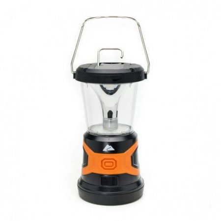 Ozark Trail 1500 Lumens LED Hybrid Power Lantern with Rechargeable Battery and Power Cord, Black