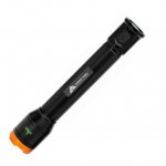 Ozark Trail 1600 Lumens LED Flashlight with Hybrid Power (Alkaline and Rechargeable Battery Included), Black