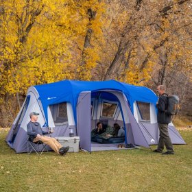 Ozark Trail 16-Person 3-Room Cabin Tent, with 3 Entrances