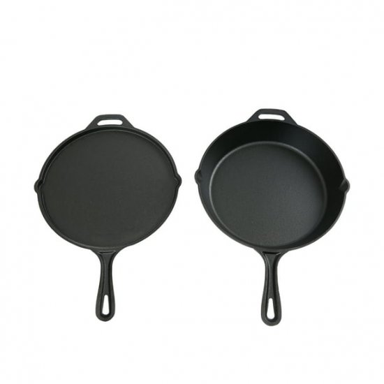 Ozark Trail 2 Piece 12 inch Cast Iron Skillet Set