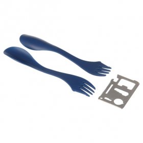 Ozark Trail 10 Piece Reusable Cutlery & Drinkware Combo Set, Navy Blue