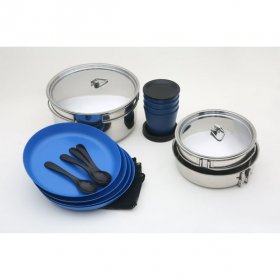 Ozark Trail 22-Piece Mess Kit and Pans Set with Mesh Carrying Bag